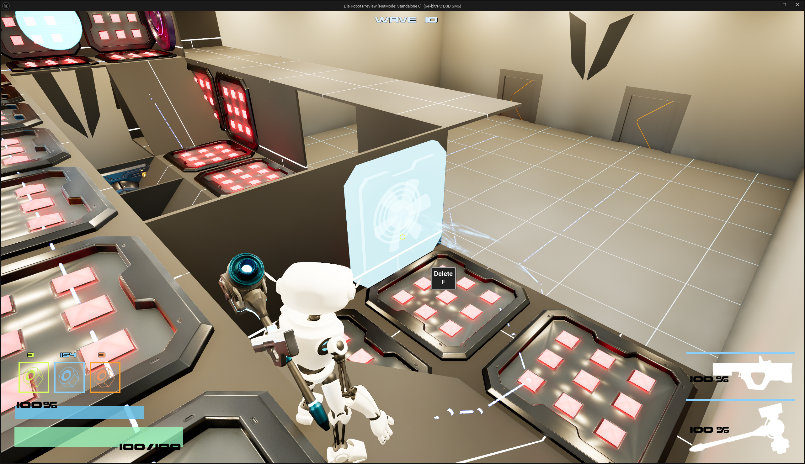 Build phase — placing traps and defenses